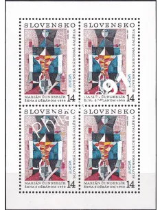 Slovaquie, n° 140 en Feuille, collection timbres Europe