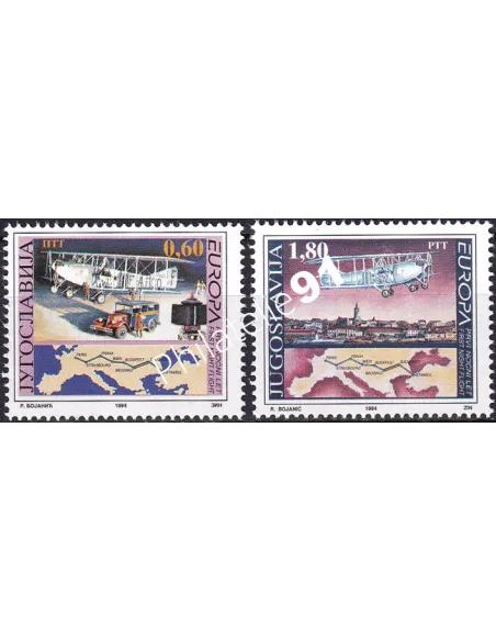 Timbres de Yougoslavie n° 2517 à 2518, collection timbre Europe