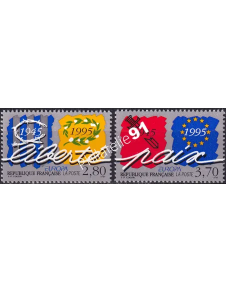France, n° 2941 à 2942, collection timbres Europa