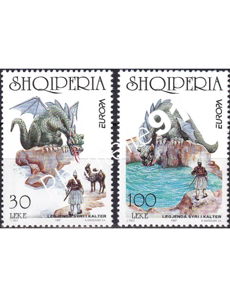 Tmbres d'Albanie n° 2384 à 2385, timbres Europe