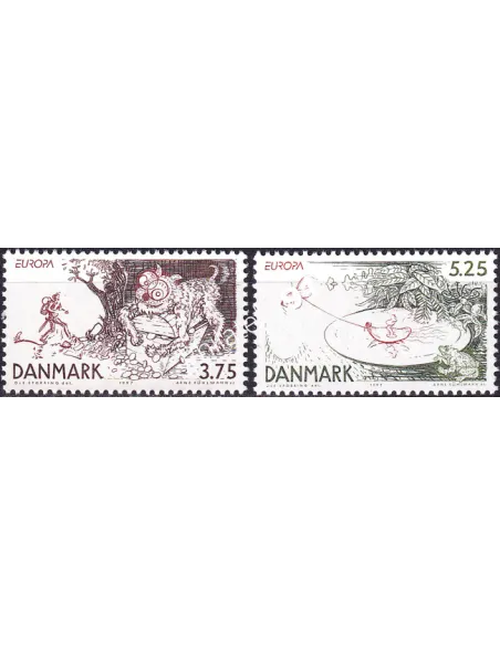 Timbres du Danemark n° 1161 à 1162, collection timbres Europe