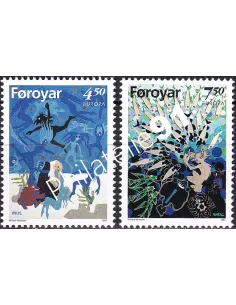 Timbres des iles Féroé n° 313 à 314, collection timbres Europe