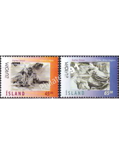 Timbres d'Islande, n° 825 à 826, collection timbre Europe