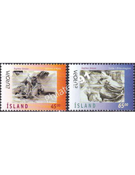 Timbres d'Islande, n° 825 à 826, collection timbre Europe