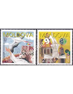 Moldavie, n° 199 à 200, collection timbre Europe