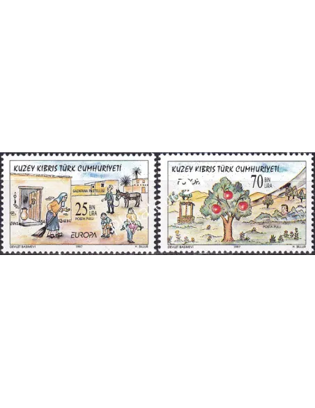 Chypre Turc, n° 415 à 416, collection timbre Europe