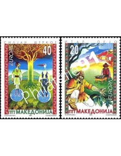 Timbres de Macédoine n° 102 et 103, collection timbres Europe