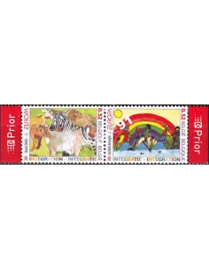 Timbres de Belgique n° 3546 à 3547, paire, collection timbres Europa