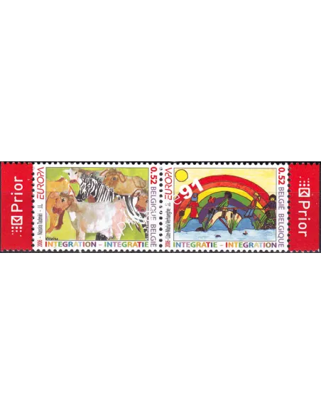 Timbres de Belgique n° 3546 à 3547, paire, collection timbres Europa