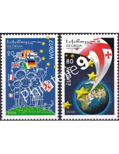 Georgie, n° 409 à 410, collection timbres Europe