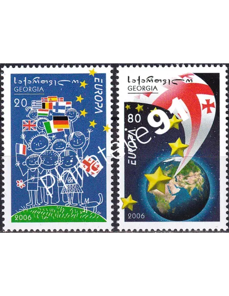 Georgie, n° 409 à 410, collection timbres Europe