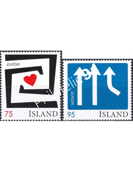 Islande, n° 1056 à 1057, collection timbre Europe