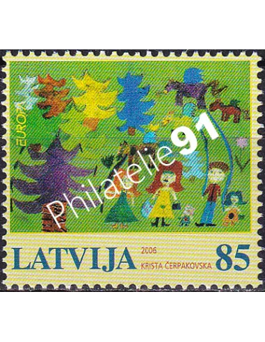Lettonie, n° 644, collection timbres Europe