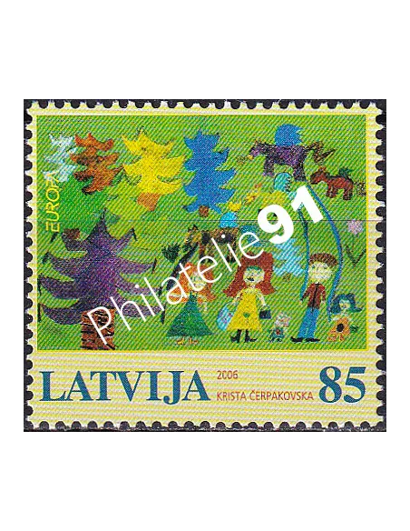 Lettonie, n° 644, collection timbres Europe