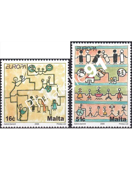 MALTE, n° 1415 à 1416, collection timbres Europe