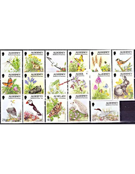 ALDERNEY - n°   65 à 81 - Faune et flore
