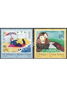 Serbie & Monténégro, n° 3156 à 3157, collection timbres Europe