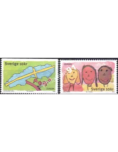 Suède, n° 2510 à 2511, collection timbres Europe