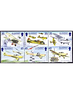 ALDERNEY - n°   83 à 88 - Avions en vol