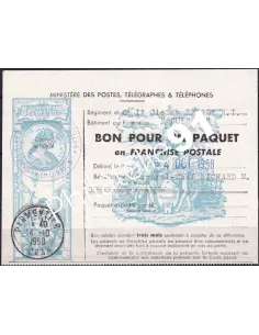 Franchise n° 14 oblitéré, Bon pour colis, collection timbres France