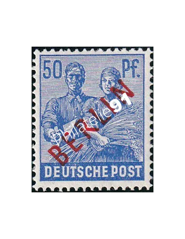 BERLIN, n° 13B, surcharge rouge, collection timbres Allemagne