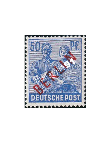 BERLIN, n° 13B, surcharge rouge, collection timbres Allemagne