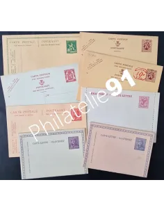 Belgique, lot de 8 entiers postaux, timbres Europe