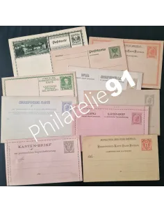 Autriche, lot de 10 entiers postaux, timbres Europe