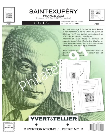 Jeu FS 2022 pour les feuilles Saint-Exupéry F86 et F89, St Exupéry
