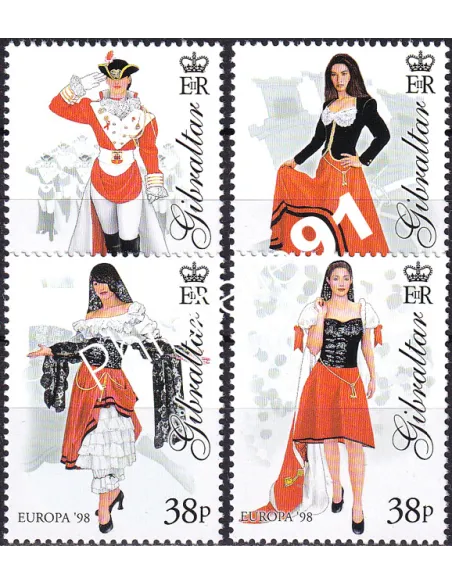 Gibraltar, n° 835 à 838, timbres Europa