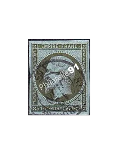 n°   11a non dentelé oblitéré (Timbre signé) - Type Napoléon III (250422-4)