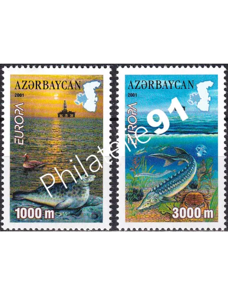 Azerbaïdjan, n° 417 à 418, collection timbres Europe