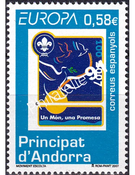 Timbre d'Andorre espagnol n° 331, collection timbres Europe