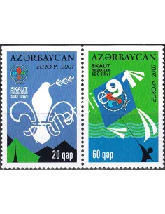 Azerbaïdjan, n° 580a à 581a, Paire ND en haut, timbres Europe