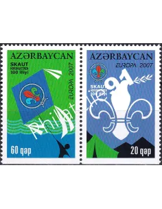 Azerbaïdjan, n° 580b à 581b, Paire ND en bas, timbres Europe