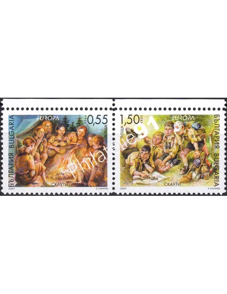 Timbres de Bulgarie n° 4132 à 4133, en paire, collection timbre Europa