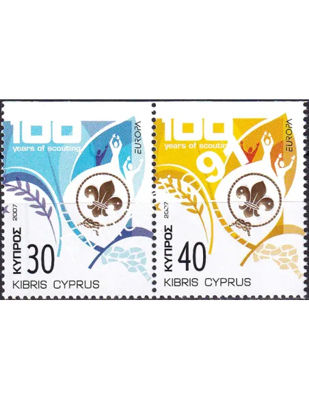 Chypre, n° 1109a à 1110a, Paire ND en haut, collection timbres Europe