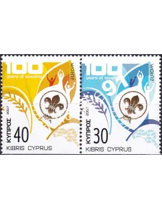 Chypre, n° 1109b à 1110b, Paire ND en bas, collection timbres Europe