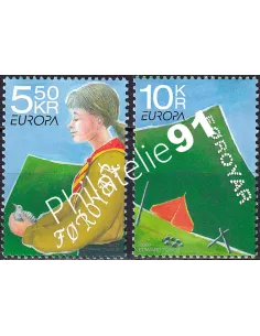 Féroé, n° 595 à 596, collection timbres Europe