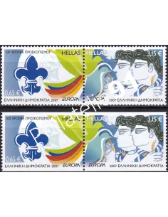 Grèce, n° 2388 à 2391, 1 paire + 1 paire de carnet, timbres Europa