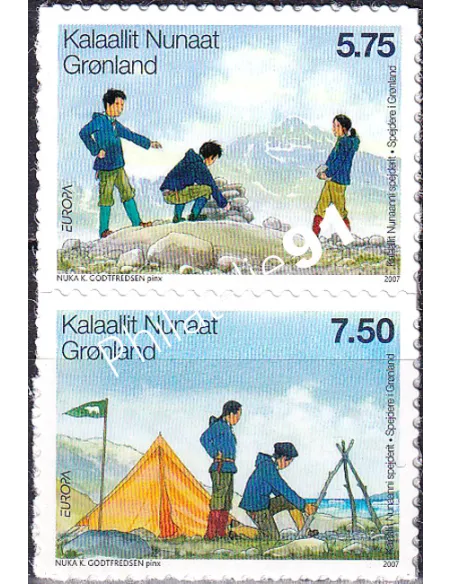Groenland, n° 461 à 462, paire adhésive, collection timbres Europe