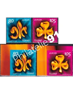 Islande, n° 1091 à 1094, Gommés + adhésifs, collection timbre Europe