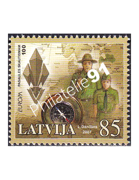 Lettonie, n° 674, collection timbres Europe