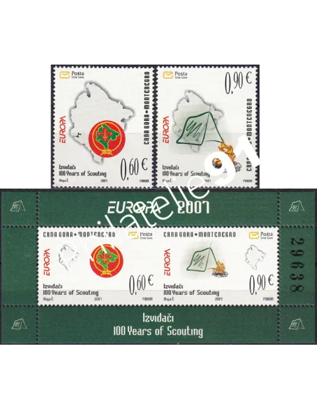 Monténégro, n° 146 à 149, collection timbres Europe