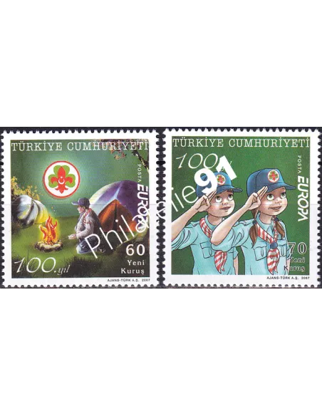 Turquie, n° 3289 à 3290, collection timbre Europe