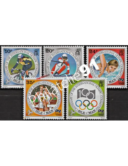 Ile de Man, timbres n° 645 à 649, J. O., collection Timbres d'Europe