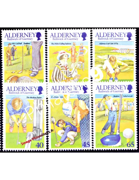 ALDERNEY - n° 174 à 179 - Club de Golf d'Aurigny