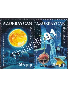 Azerbaïdjan, n° 650a à 651a, Paire ND en bas, timbres Europe