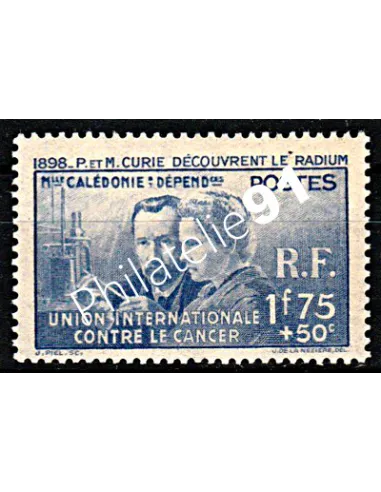 NOUVELLE CALEDONIE n°172, P et M Curie, timbres des colonies franaises