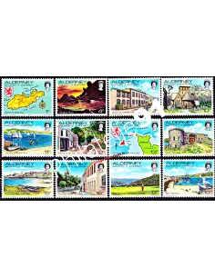 Timbres d'ALDERNEY n° 1 à 12 - Vues d'Alderney